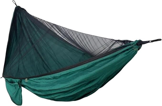Portable Quick Set Net Camping Hammock Outdoor Hanging Bed Sleeping Swing(Sky Blue and Pink)