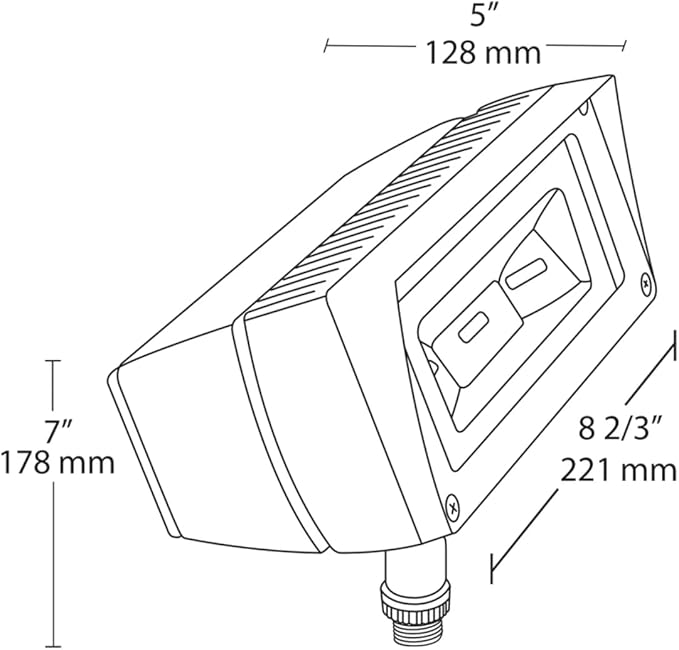 RAB Lighting FFLED18 2 Pack LED Floodlight for Landscapes/Façades/Security Lighting, 18W, 2400LM, Swivel Arm, 5000K Color Temp, Ultra-Efficient, 7H x 6V Beam Spread, Residential or Commercial Use