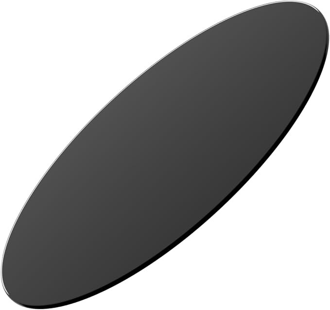 20" Round Tempered Glass Table Top, Black Glass Surface Protector Heat & Scratch Resistant Multipurpose for Dining, Coffee, Restaurant, Office and End Table (Black, 20 Inch)