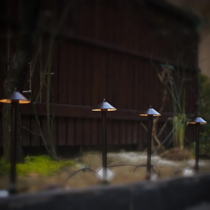 Outdoor Lights Landscape Lighting Night Light 10 Watt Pro Style Light Decorative Pathway Landscape LightsLow Voltage Pro Path Yard Lights for Garden Landscape Path Pathway Lights Lawn Lamp, Aged Brass