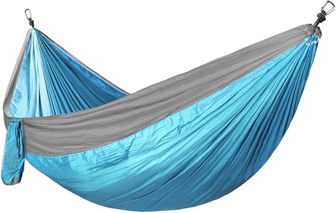 Portable Hammock Hammock Double & Single Portable Hammock Lightweight Nylon Parachute Hammocks Camping Accessories Gear for Backpacking Beach (Color : R/Double)