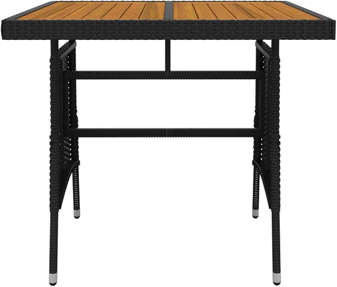 Backyard Furniture Patio Conversation Sets Outdoor Seating 3 Piece Patio Dining Set Poly Rattan Black Suitable for Swimming Pool, Courtyard, Garden