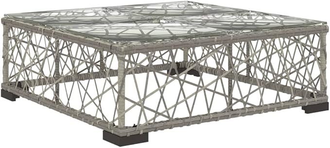 Patio Lounge Set with Cushions,Outdoor Furniture,Outdoor Furniture Sets,Patio Conversation Sets,for Garden,Deck,Backyard,6 Piece Poly Rattan Gray