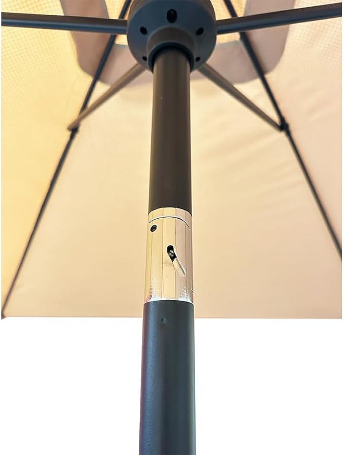 Garden Winds Custom Fit Replacement Canopy Top Cover Compatible with The Hampton Bay UB003A, 314020938 6.5' x 10' Patio Umbrella - Upgraded Performance RipLock 350 Fabric