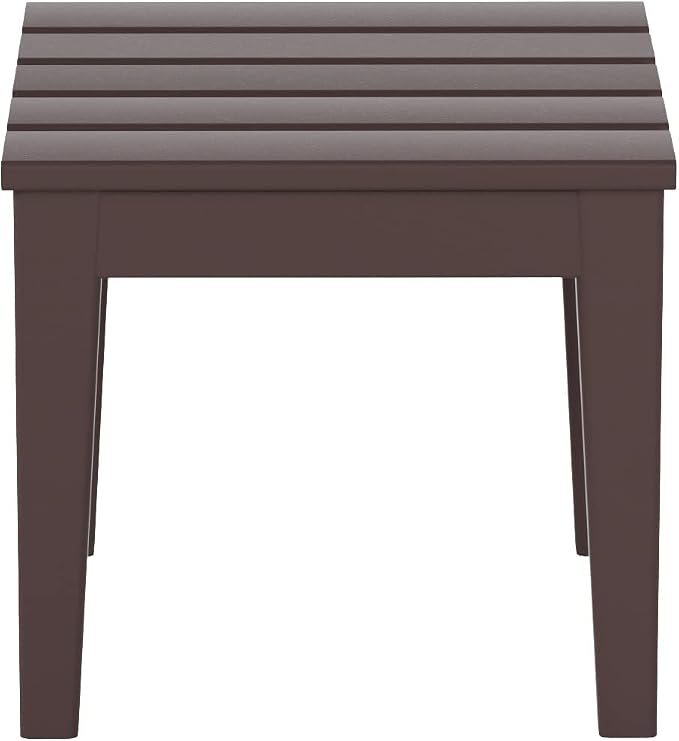 WestinTrends Ashore Outdoor Patio Modern Adirondack Side Table, Dark Brown