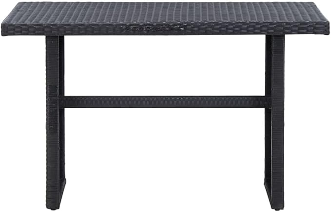 3 Piece Patio Lounge Set with Cushions, Front Porch Furniture Outdoor Sofa Sets Porch Furniture Set Patio Conversation Set for Poolside Negotiation Area Piazza Garden Poly Rattan Black