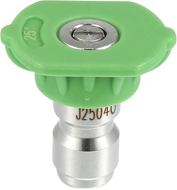 X AUTOHAUX 25 Degrees High Pressure Washer Spray Nozzle Tips Quick Connector Green 5 Pcs