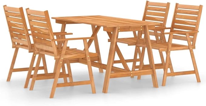 Patio Dining Set,Patio Lounge Set,Outdoor Patio Furniture,Outdoor Chat Conversation Set,for Patio,Backyard,Garden,Outdoor,5 Piece Solid Acacia Wood
