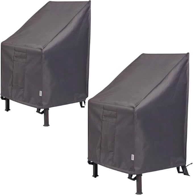 Patio Chair Waterproof Cover High Back Outdoor Chair Cover, Set of 2