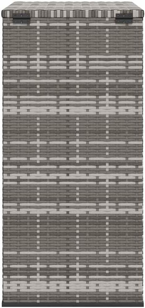 Outdoor Patio Cushion Storage Box, 39.4 Inch Weather-Resistant PE Rattan Deck Box with Gas Lift Mechanism and Waterproof Inner Bag for Garden Backyard Organization, Gray