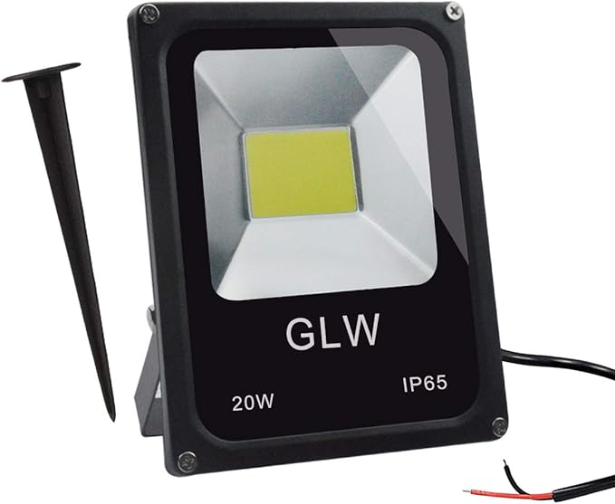 20W 12V~60V AC/DC LED Work floodlight IP65 Waterproof Outdoor Light, 1800LM, 6000K, Daylight White safetylight, 250W Halogen Light Equivalent, Used in Garage, Lawn, Wall