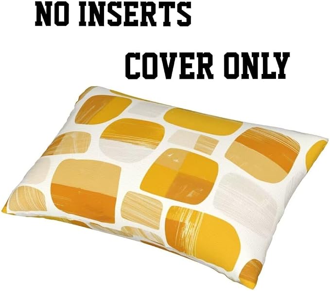 Outdoor Pillows Waterproof Set of 2 Outdoor Pillow Covers 20x28 Inch, Orange Throw Pillows Modern Pillow Covers, Summer Garden Decorative Pillows Outdoor Pillows for Patio Furniture Home Decor -hs307