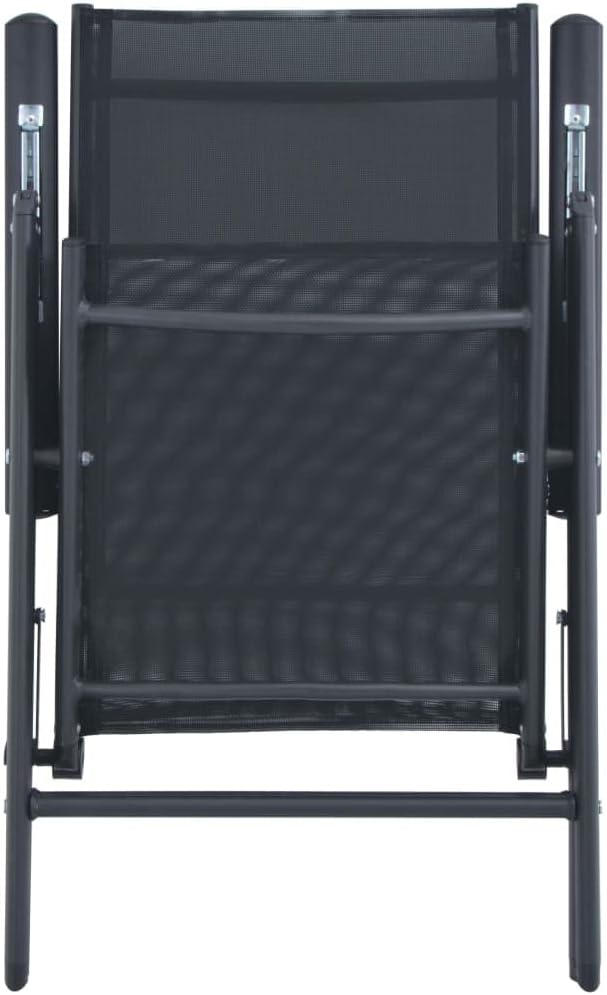 5 Piece Patio Dining Set, Patio Conversation Set Outdoor Lounge Sets Front Porch Furniture Outdoor Sofa Sets for Piazza Negotiation Area Exhibition Poolside Aluminum and Textilene Black