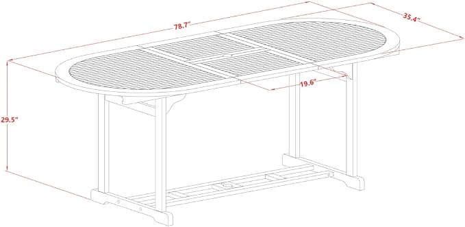 East West Furniture BSCM9CWNA 9 Piece Patio Dining Set Includes an Oval Outdoor Acacia Wood Table and 8 Folding Side Chairs, 36x78 Inch, Natural Oil