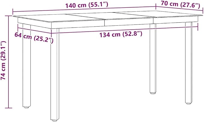 vidaXL Outdoor Dining Table, Patio Table with Glass Top, Garden Table, Garden Furniture for Front Porch Deck Lawn Backyard, Black Steel and Glass