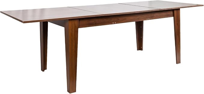 70.86" - 106.5" Extendable Dining Room Table, Modern Extra Long Folding Dining Tables, Outdoor Patio Furniture Set for 2-8 People, Adjustable Kitchen Dinner Table, Walnut