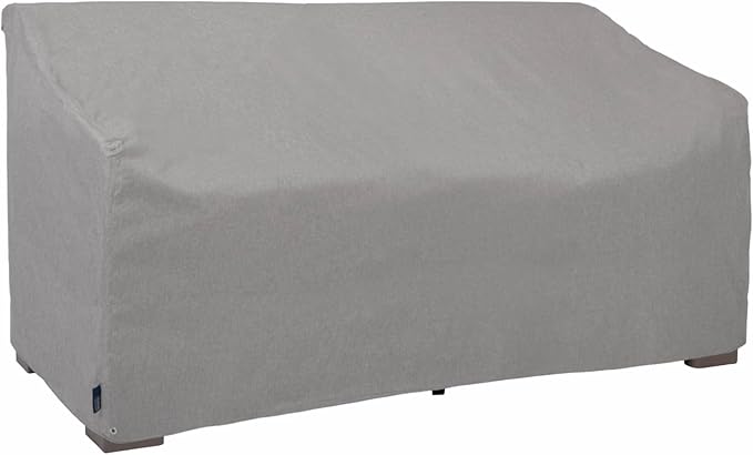 Modern Leisure Garrison Patio Loveseat Cover - Weather-Resistant Fabric - Outdoor Furniture Protection Perfect for Patio, Deck, and Porch - 55" L x 33" W x 38" H - Granite