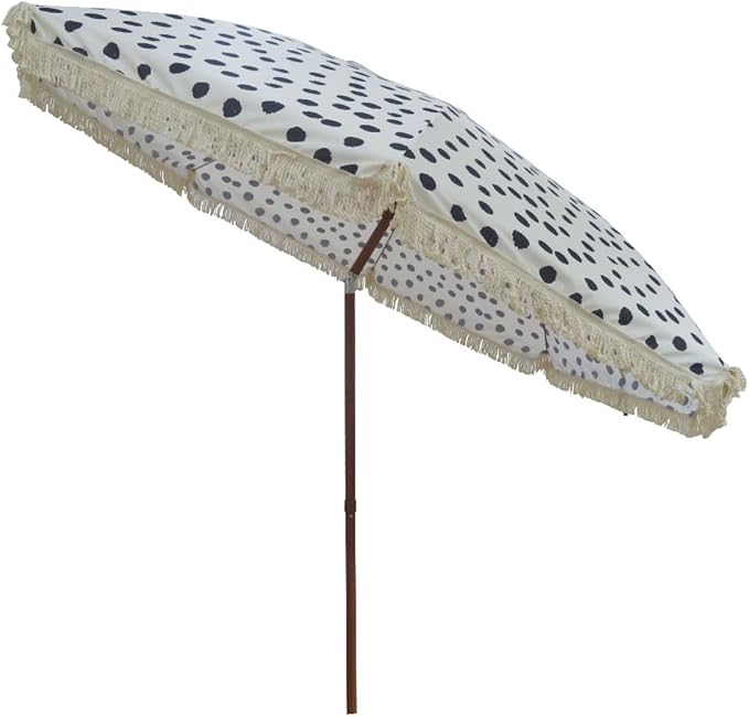 Hula Thatched Tiki Umbrella Tropical Palapa Raffia Tiki Hut Hawaiian Patio Umbrella with Fringe Boho Parasol 6' 8' & 9' Options