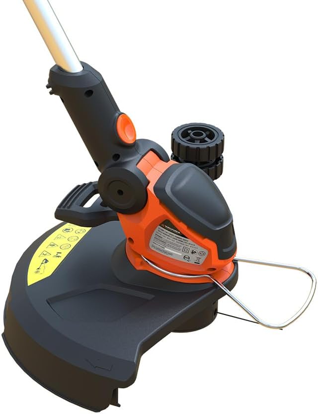 Yard Force Electric String Trimmer YF5515LT with 15-inch Cutting Width, 0.06" x 26 ft. String Spool, Double Cutting Line, Telescope Tube, Edger Function and Vertical Storage