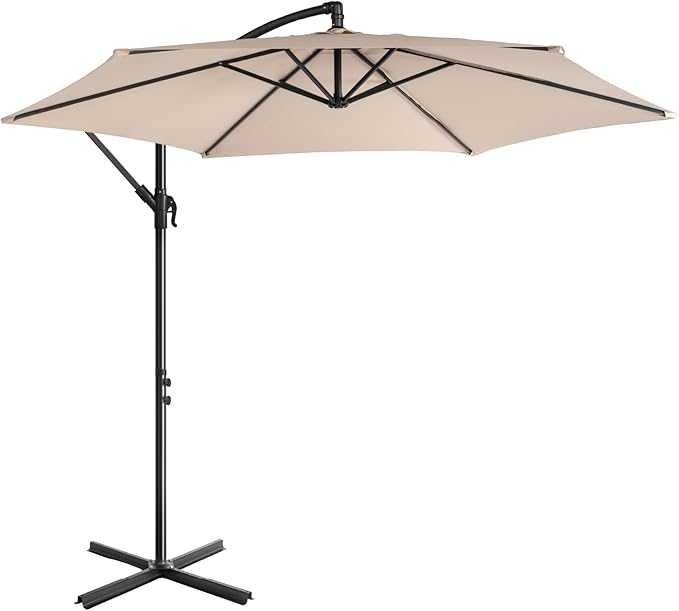 Bonnlo Patio Umbrella with Easy Push Button Tilt Outdoor Patio Umbrella Backyard Market Table Umbrella