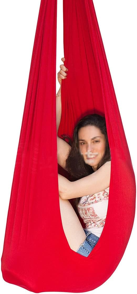 Therapy Swing for Adults Sensory Swing for Kids Indoor Outdoor Soothing Calming Snuggle Hammocks Durable Fabric Swing for Autism ADHD Aspergers