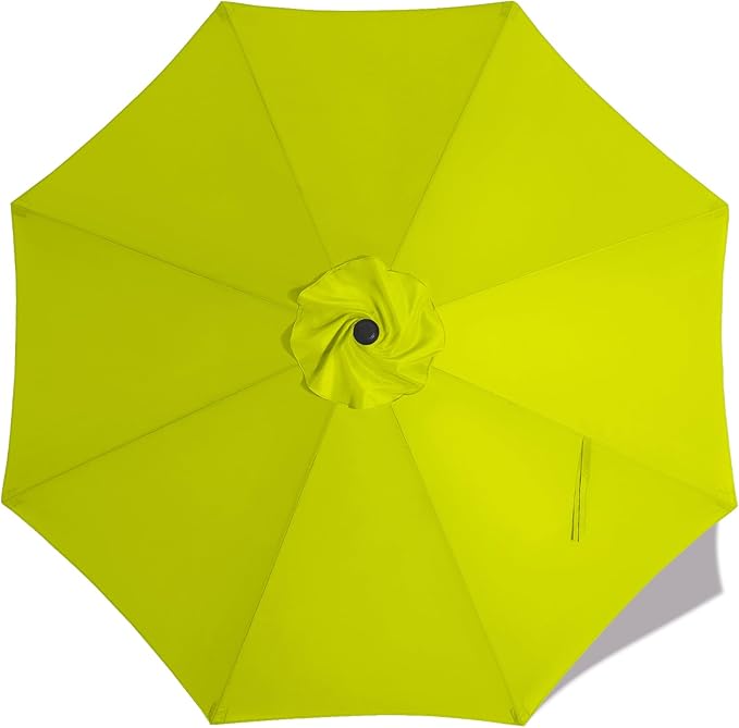 MASTERCANOPY Patio Umbrella 9 ft Replacement Canopy for 8 Ribs-Lime Green Canopy Only