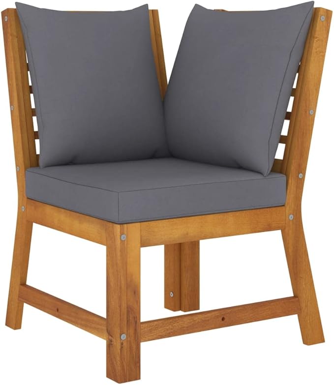 Backyard Furniture Patio Conversation Sets Outdoor Seating 4 Piece Patio Lounge Set with Cushion Solid Acacia Wood Suitable for Swimming Pool, Courtyard, Garden