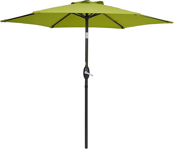 7.5ft Outdoor Umbrella Patio Umbrella,2-Year-Non-Fading,Table Market Patio Umbrella with Push Button Tilt and Crank,for Pool, Deck, Garden,Backyard