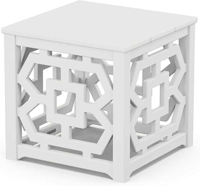 Martha Stewart by POLYWOOD® Chinoiserie Accent Table in White