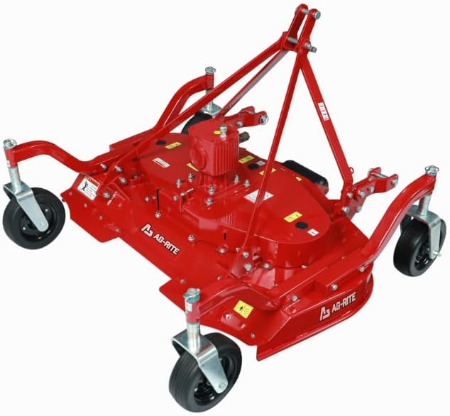 48" Finishing Mower Heavy-Duty 3-Point Hitch Mower for Tractors 16-50 HP, 47.6" Cutting Width, Adjustable 0.75-4.3" Height, 3 Blades, PTO Driven, Category 1 & 2 Compatible