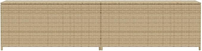 Large Outdoor Garden Storage Box, PE Rattan Deck Box with Gas Spring, Weather-Resistant Container for Patio Cushions, Tools, and Furniture, Beige