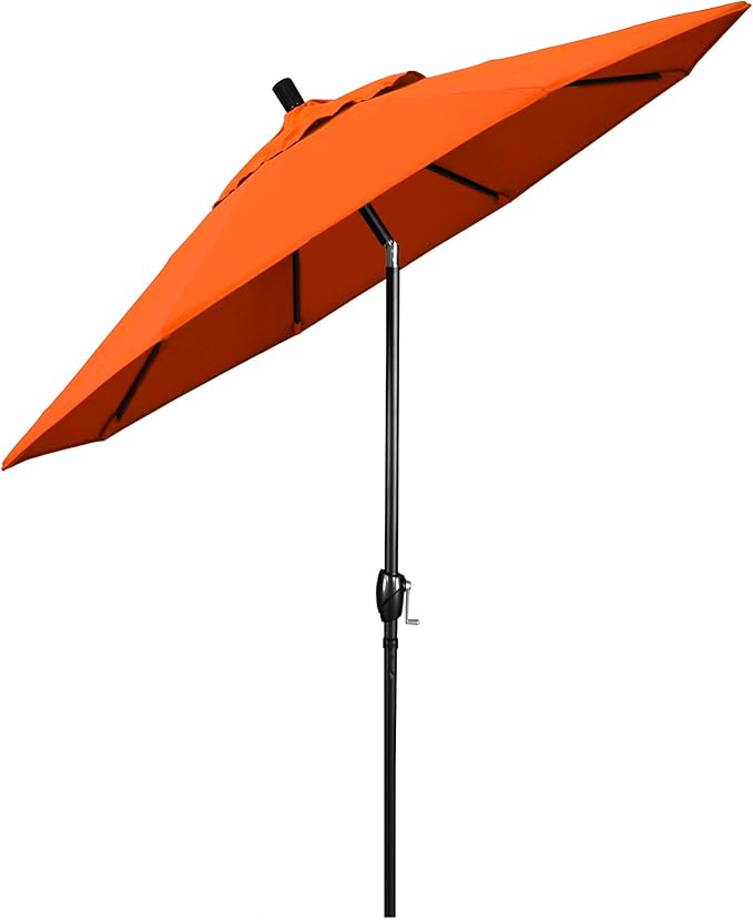California Umbrella 7.5' Round Aluminum Market Umbrella, Crank Lift