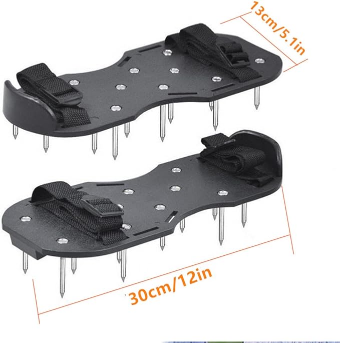 Lawn Shoes, Spike Shoes Lawn Tool Aeration Shoes for Epoxy Floor, Lawn Yard Patio Lawn Garden Yard (Black)