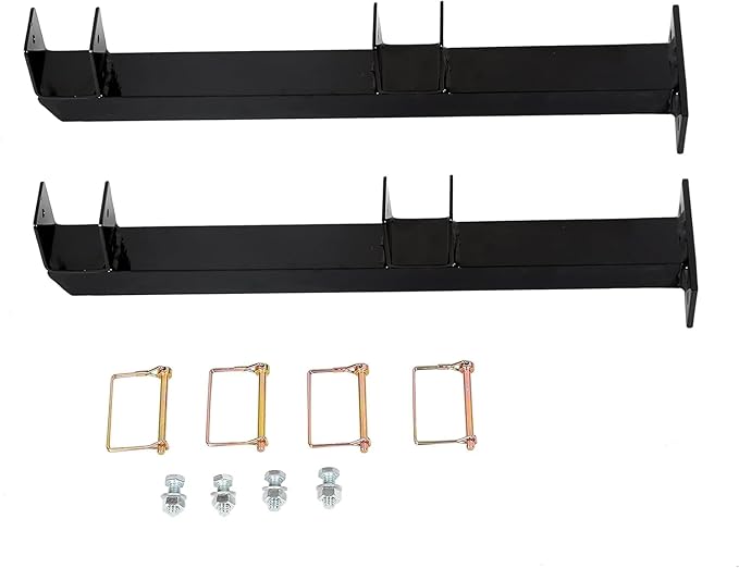 KUAFU 2 Place Weeder Trimmer Racks Holders Hold for Open Landscape Trailer Truck Edgers Pole Saws Tree Trimmers Black