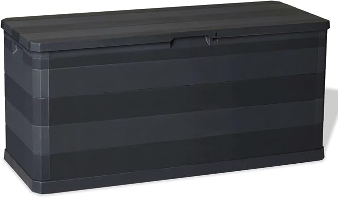 Festnight Patio Storage Box Outdoor Storage Deck Box Garden Storage for Garden, Backyard Black 46.1"x17.7"x22"