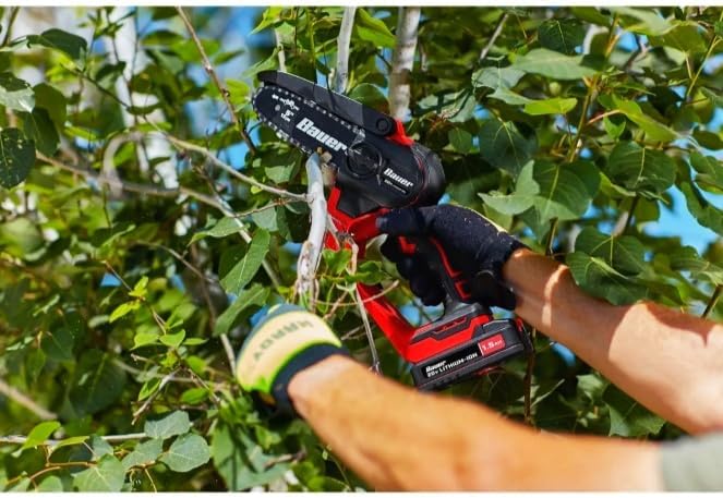 Cordless Pruning Saw –20V, 5 Inch Brushless Chain Saw with Scrench & Scabbard, Lightweight 2.5 Lbs, Cuts Branches Up to 4.75", 162 Cuts Per Charge, ETL Certified, Battery Powered Tree Trimmer