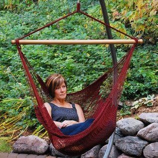 GrillsGoneWild Hanging Caribbean Rope Chair