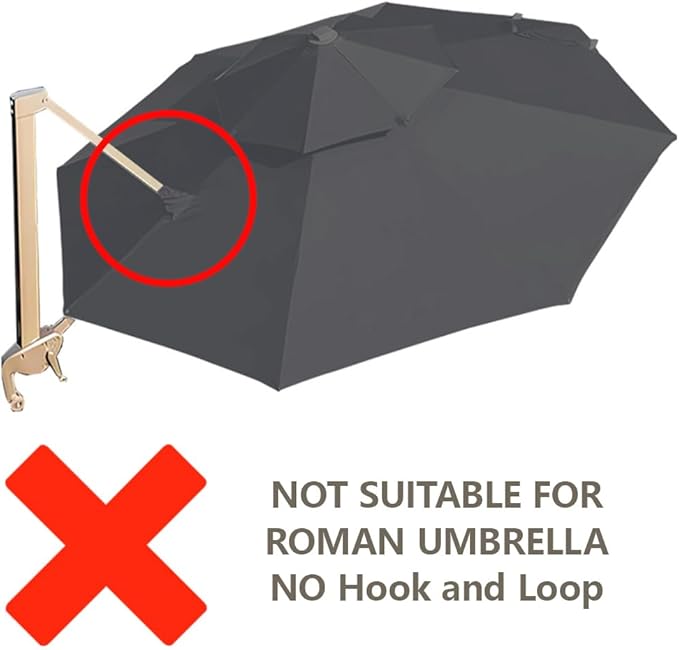 11ft – 8 Ribs Patio Umbrella Replacement Canopy,Waterproof UV-Resistant Outdoor Round Umbrella Top Cover for Outdoor Garden Deck Backyard