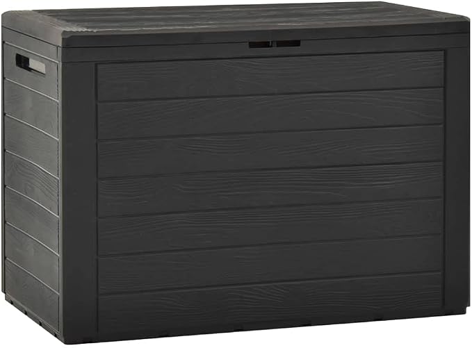 (Fast Shipments) Deck Storage Container, Organization & Outdoor Storage Container for Patio Furniture Pillows, Garden Tools Garden Storage Box Anthracite 38.7"x17.3"x21.7"