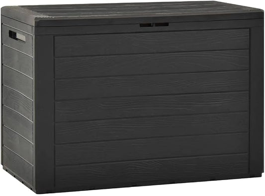 (Fast Shipments) Deck Storage Container, Organization & Outdoor Storage Container for Patio Furniture Pillows, Garden Tools Garden Storage Box Anthracite 38.7"x17.3"x21.7"