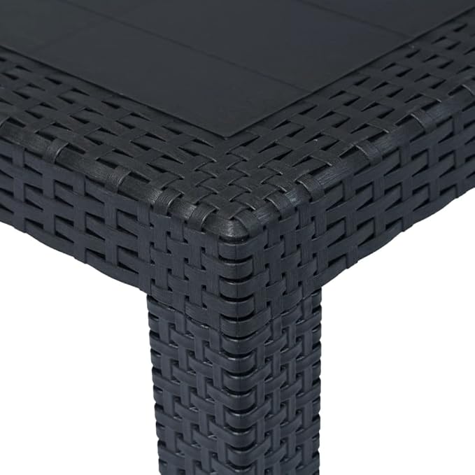 Bistro Set,Patio Lounge Set,Outdoor Patio Furniture,Outdoor Chat Conversation Set,Garden Furniture Sets,for Patio,Backyard,Garden,Outdoor,5 Piece Plastic Anthracite Rattan Look