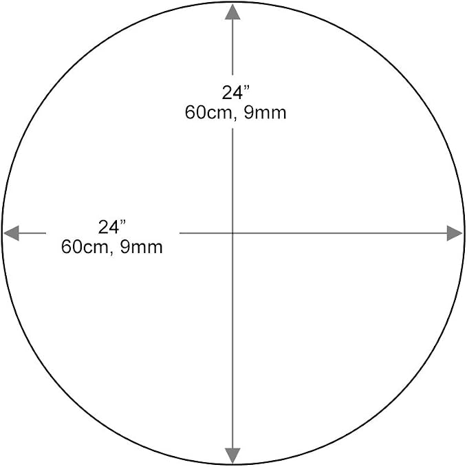 Dulles Glass 24" Round Glass Table Top, 1/4" Thick Clear Tempered Replacement Glass, Flat Polished Edge for Coffee, Dining, Patio Tables & Furniture Protection