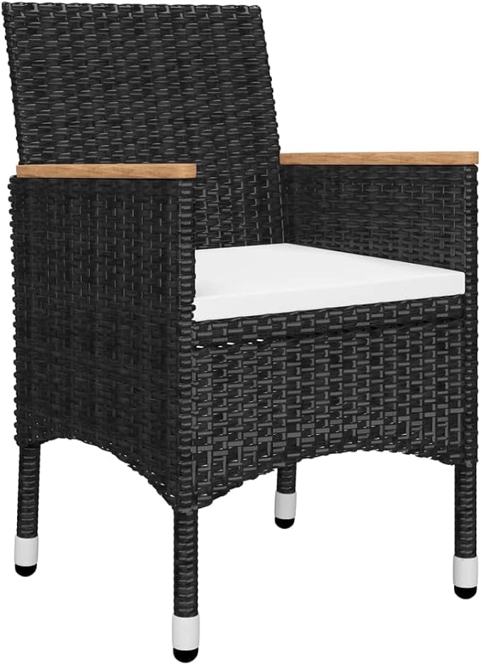 5 Piece Patio Dining Set, Sectional Sofa Outdoor Lounge Sets Front Porch Furniture Patio Conversation Set for Garden Negotiation Area Poolside Piazza Black