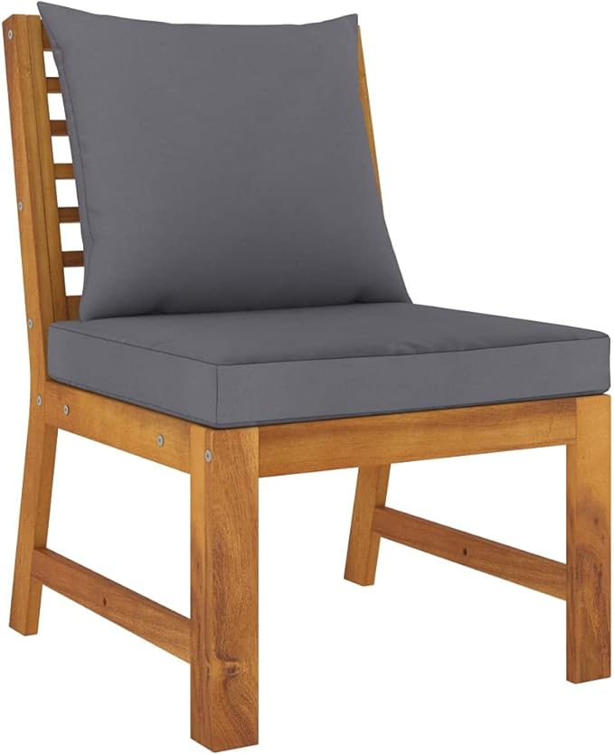 Backyard Furniture Patio Conversation Sets Outdoor Seating 4 Piece Patio Lounge Set with Cushion Solid Acacia Wood Suitable for Swimming Pool, Courtyard, Garden