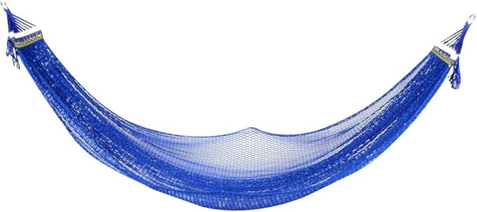 Ruilogod 265Lb Nylon Spreader Yard Hammock Mesh Net Sleeping Bed Blue 79" x 47" (id: 8ff b1c b58 f07 680