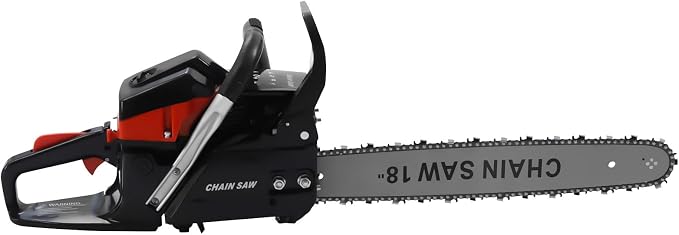 18 Inches Gas Chainsaw Gasoline Powered Chain Saw Wood Cutting Chainsaw 68cc 2 Stroke Cordless Chainsaws Hand Pull Start Handed Petrol Chainsaws with Tool Kit