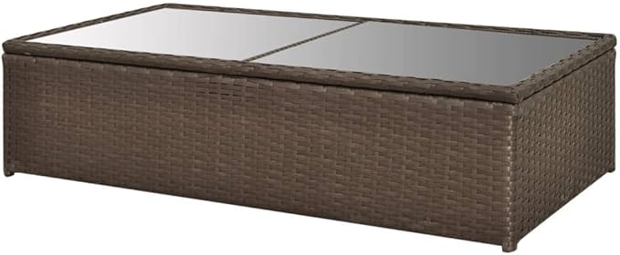 Patio Lounge Set with Cushions,Outdoor Patio Furniture,Conversation Furniture,Patio Furniture Sets,for Terrace,Garden,Backyard,4 Piece Brown Poly Rattan