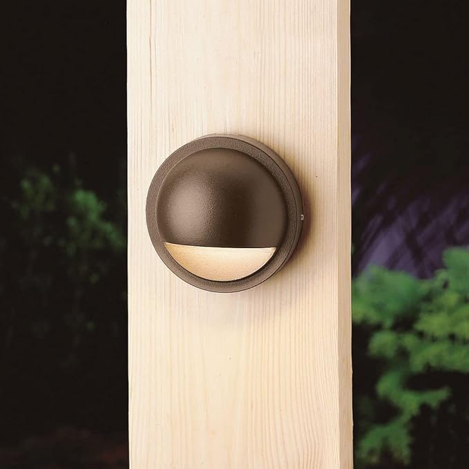 Kichler 15764WHT27R Half Moon LED Deck Light