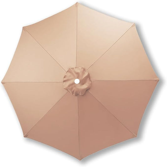 10ft/9ft/7.5ft Patio Umbrella Replacement Canopy for 6/8 Ribs, Outdoor Market Patio Table Umbrella Top Canopy Cover for Backyard Garden Courtyard Swimming Pool