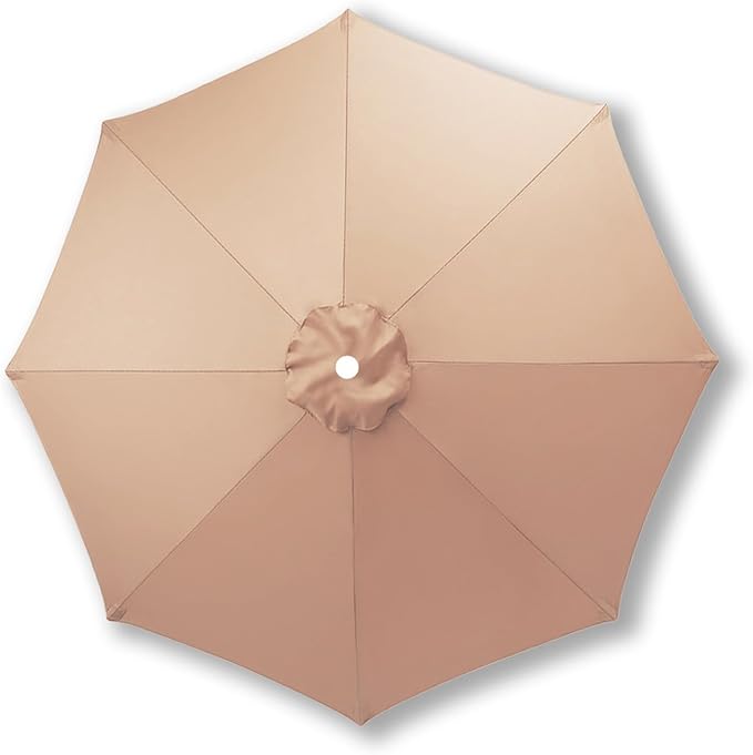 10ft/9ft/7.5ft Patio Umbrella Replacement Canopy for 6/8 Ribs, Outdoor Market Patio Table Umbrella Top Canopy Cover for Backyard Garden Courtyard Swimming Pool